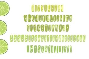 Alternative view of Tartlime Font