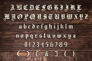 Alternative view of Taylor Gothic Font