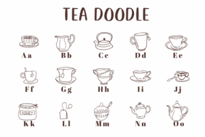 Alternative view of Tea Doodle Font