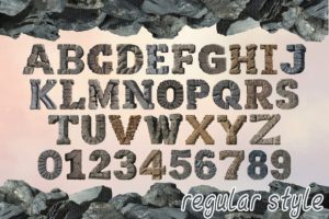 Alternative view of The Big Rock Font