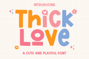 Thick Love Font