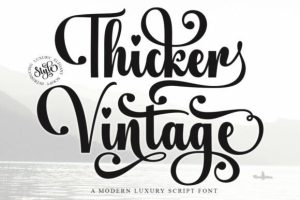Thicker Vintage Font