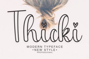Thicki Outline Font