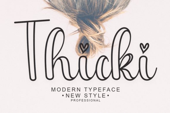 Thicki Outline Font