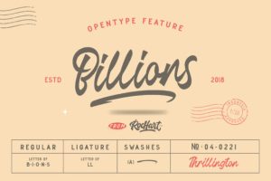 Alternative view of Thrillington Font