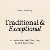 Traditional and Exceptional Font