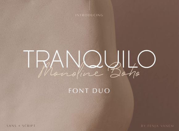 Tranquilo Monoline Boho Font