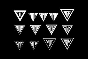 Alternative view of Triangle Monogram Font