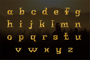 Alternative view of Tuscan Modular Font