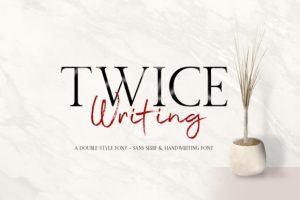 Twice Writing Font