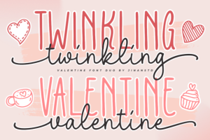 Twinkling Valentine Duo Font