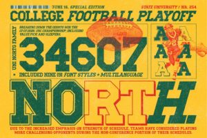 Alternative view of Uni North Font