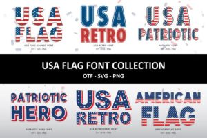 Usa Flag Collection Font