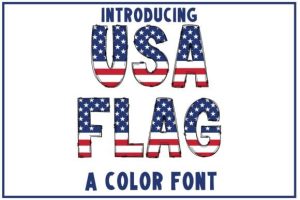 Usa Flag Font