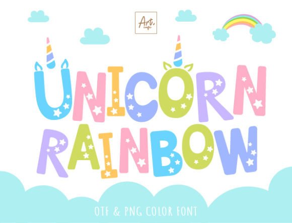 Unicorn Rainbow Font