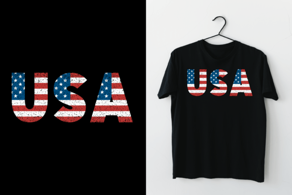Usa Flag Grunge Font - Image 6