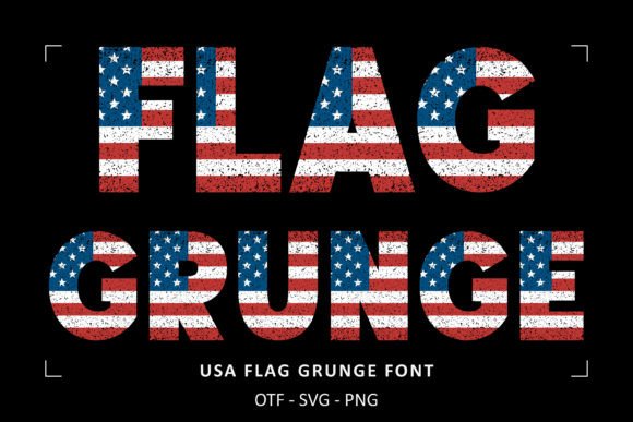 Usa Flag Grunge Font - Image 2