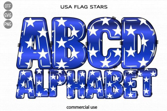 Usa Flag Stars Font