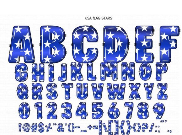 Usa Flag Stars Font - Image 2