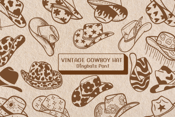 Vintage Cowboy Hat Font