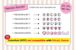 Alternative view of Valentine Bracelet Font