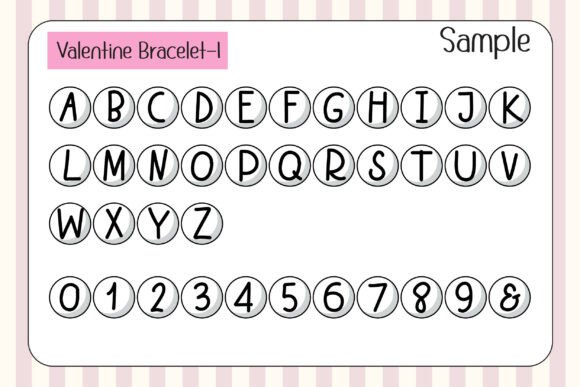 Valentine Bracelet Font - Image 3