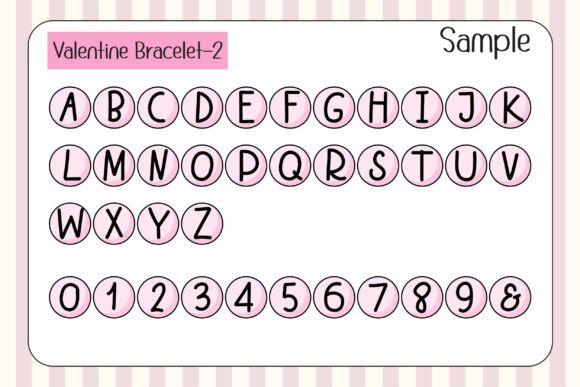 Valentine Bracelet Font - Image 4