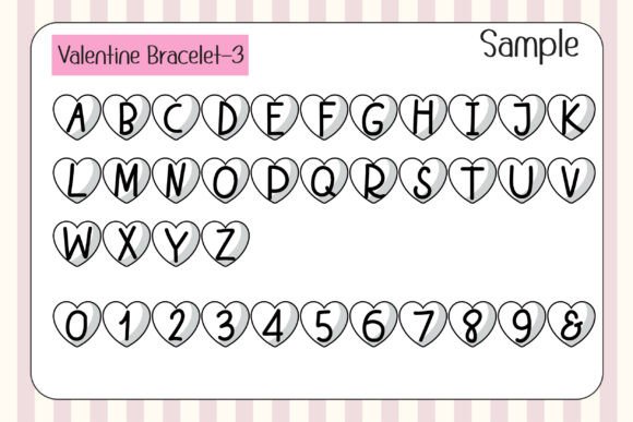 Valentine Bracelet Font - Image 5