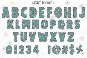 Alternative view of Valentine Font