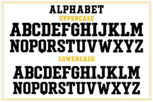 Alternative view of Varsity College Sport Army Font