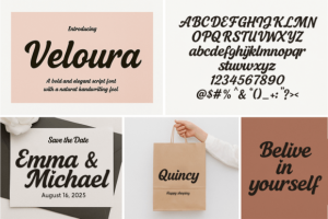 Alternative view of Veloura Font