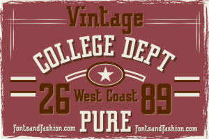 Vintage College Dept Pure Font