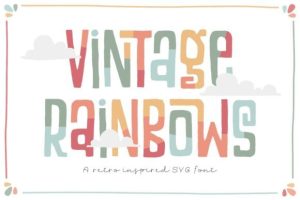 Vintage Rainbows Font