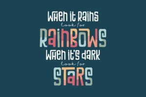 Alternative view of Vintage Rainbows Font