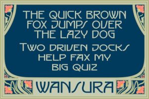 Alternative view of Wansura Font
