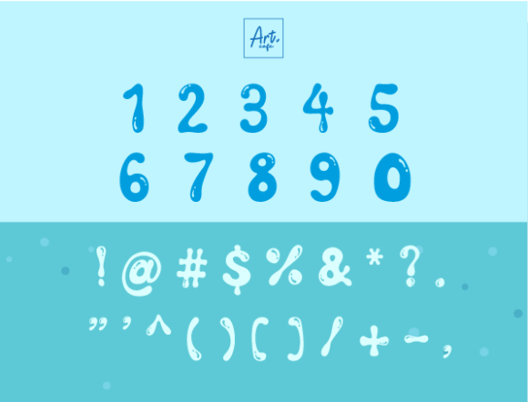 Water Splash Font - Image 4