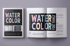 Alternative view of Watercolor Font