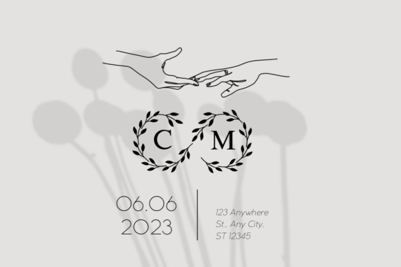 Wedding Day Monogram Font - Image 3