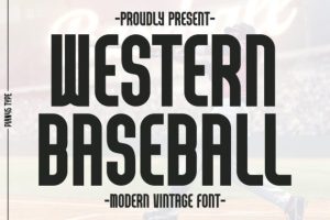 Western Baseball Font