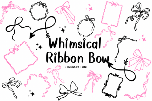 Whimsical Ribbon Bow Font