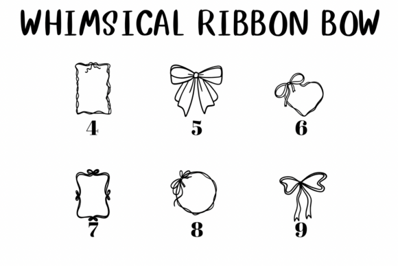 Whimsical Ribbon Bow Font - Image 4