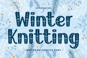 Winter Knitting Font