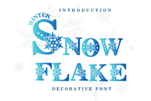 Winter Snowflake Font