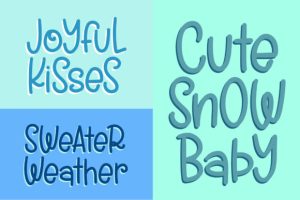 Alternative view of Winter Wishes Font