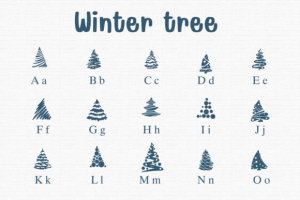 Alternative view of Winter Tree Font