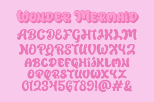 Alternative view of Wonder Mermaid Font