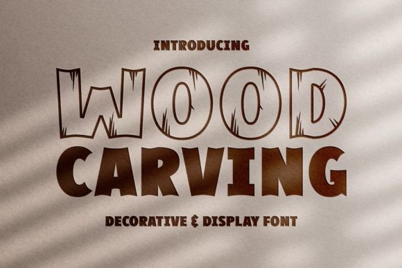 Wood Carving Font