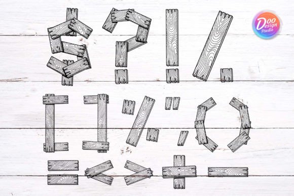 Wooden Plank Font - Image 4