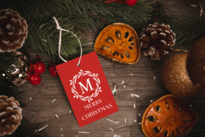 Alternative view of Wreath Christmas Monogram Font