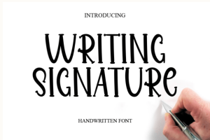 Writing Signature Font